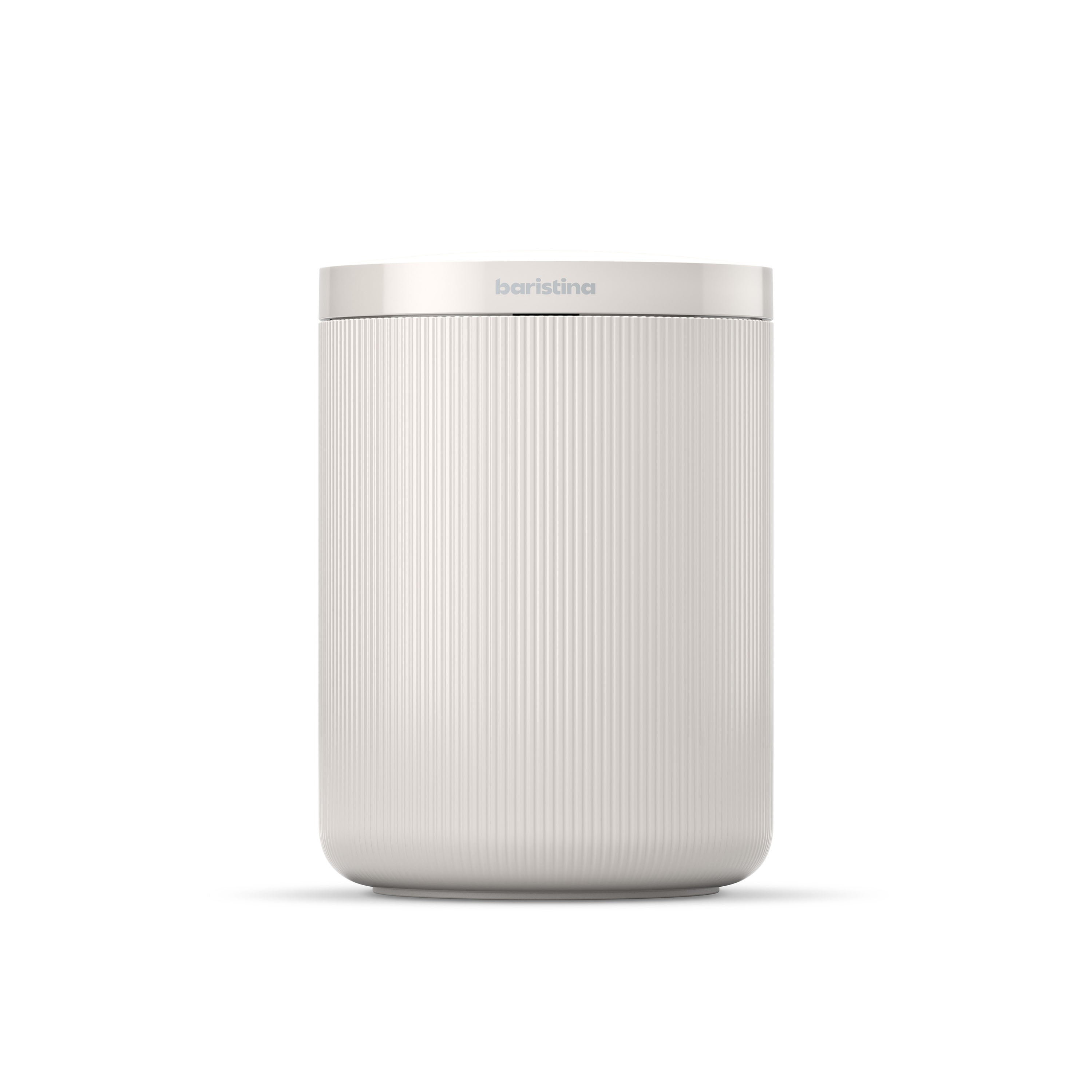 Baristina Grounds Bin, milky white