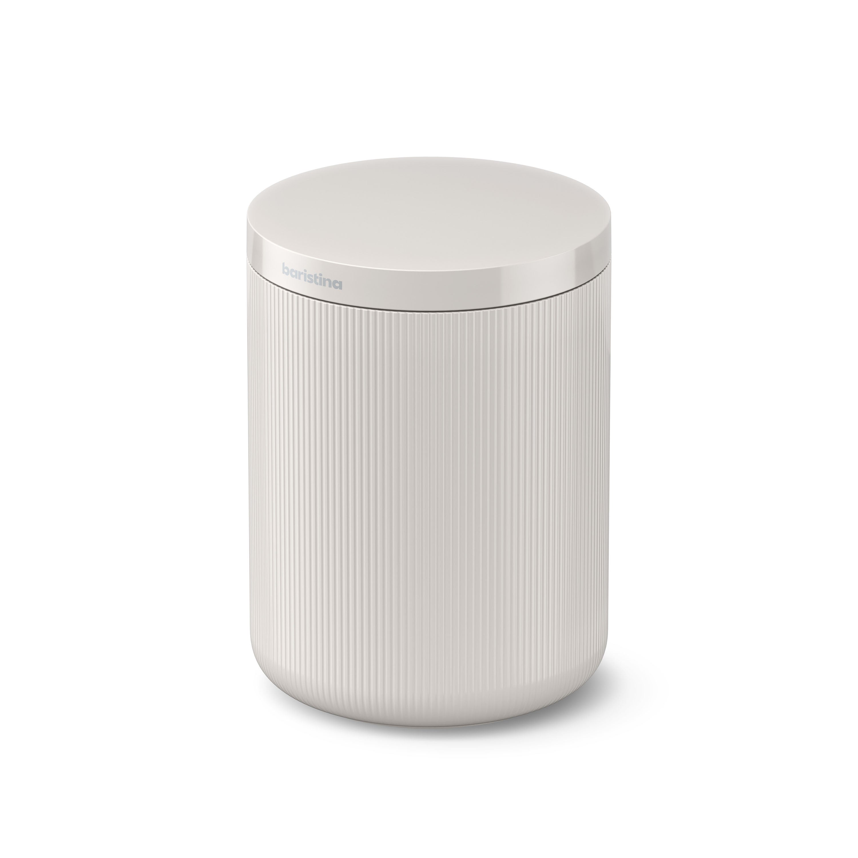 Baristina Grounds Bin, milky white