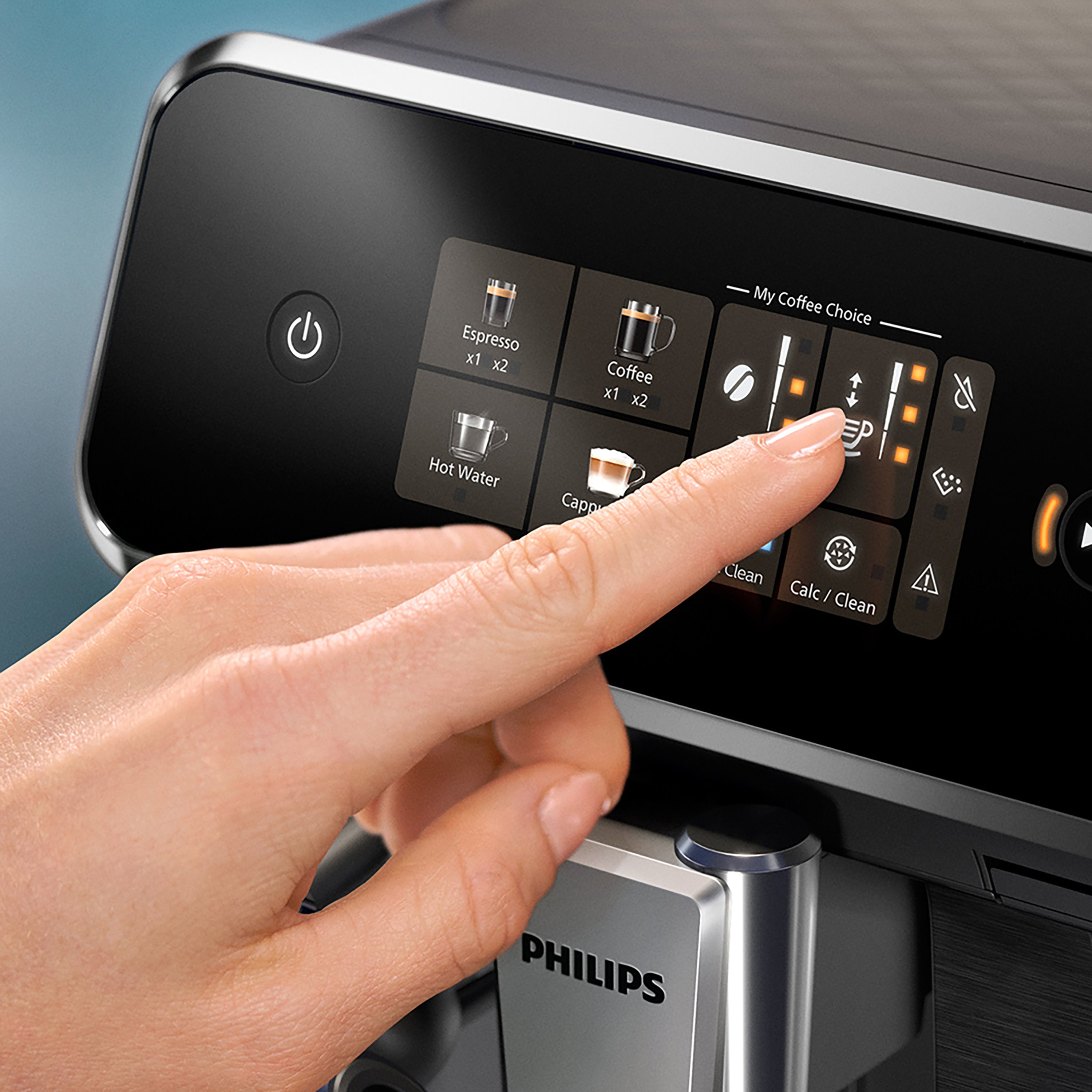 Touch screen display.