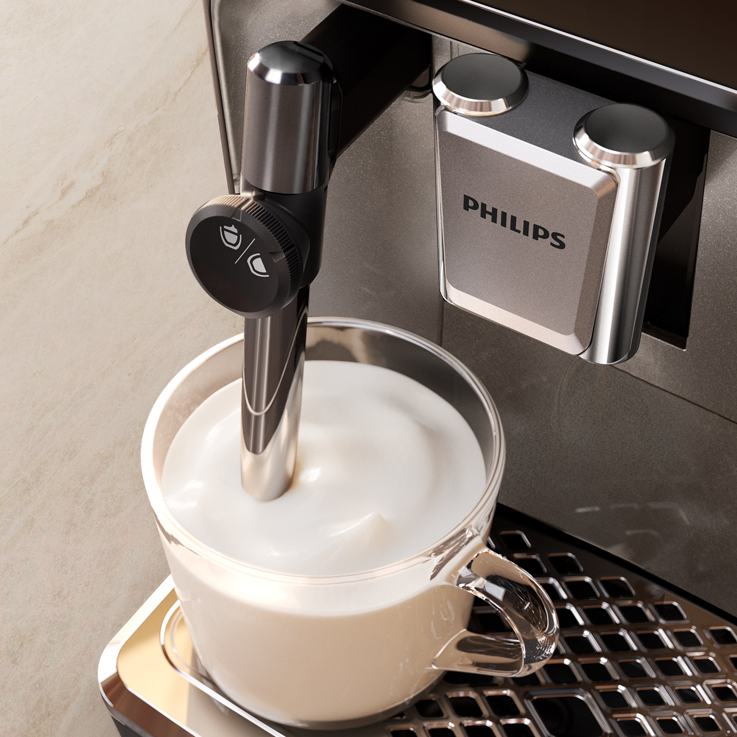Philips 3300 Fully Automatic Espresso Machine with classic milk frother