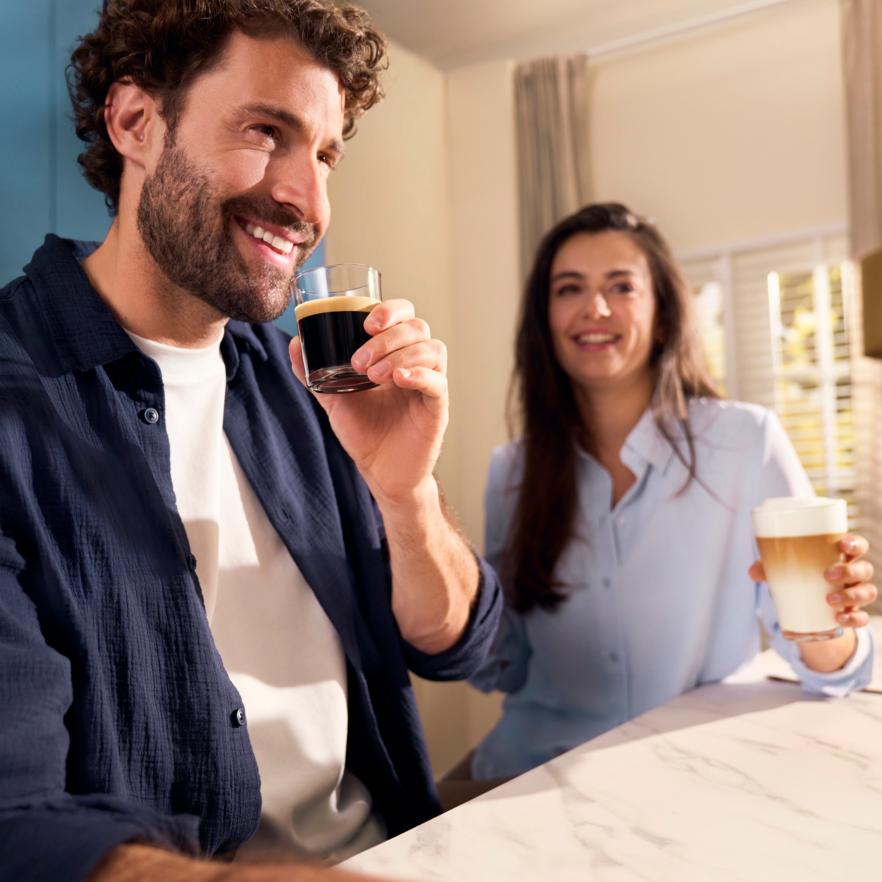 People drinking coffee