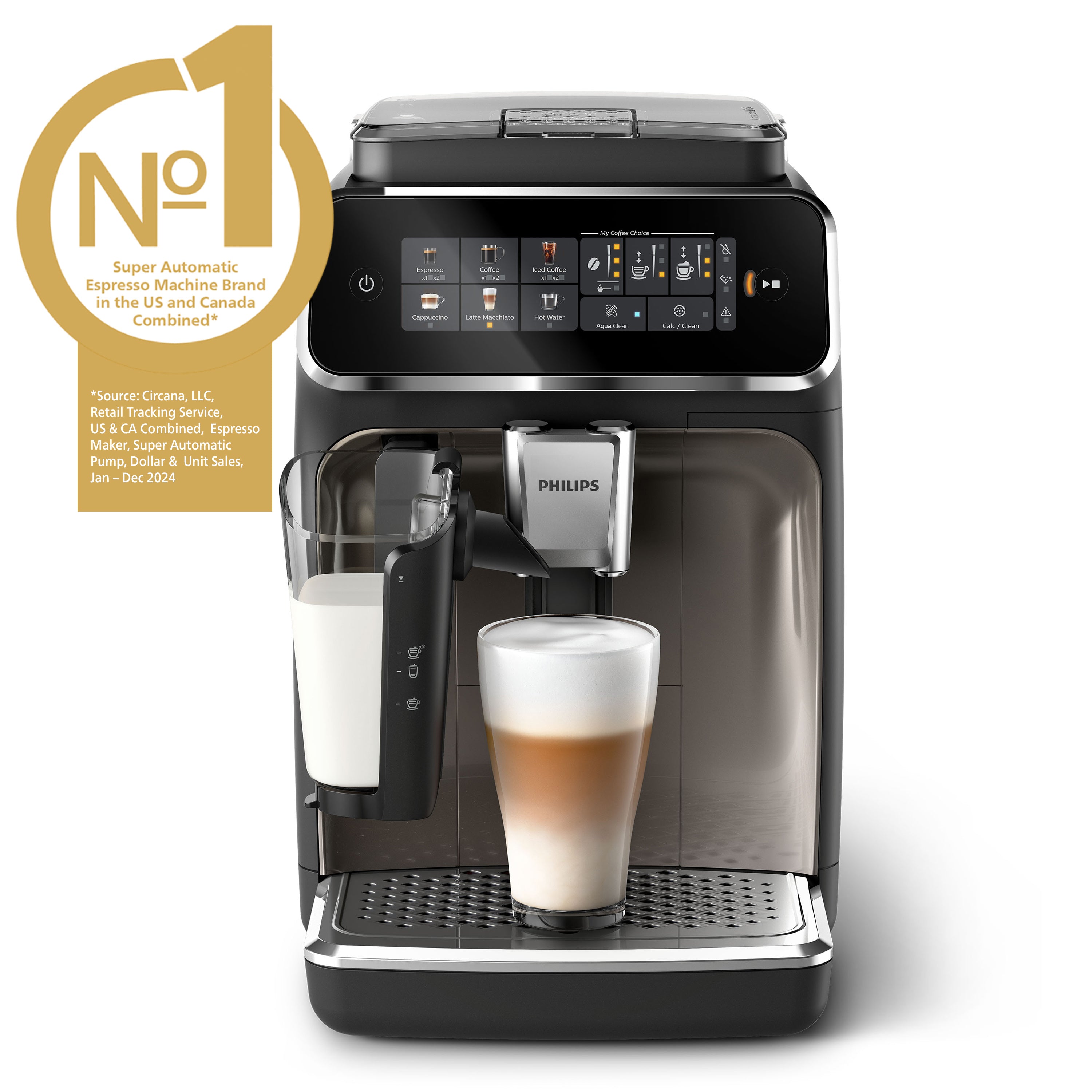 Philips LatteGo 3200 series EP3246/70 - Espressomachines - Zwart/Zilver Philips LatteGo 3200 series EP3246/70 - Espressomachines - Zwart/Zilver