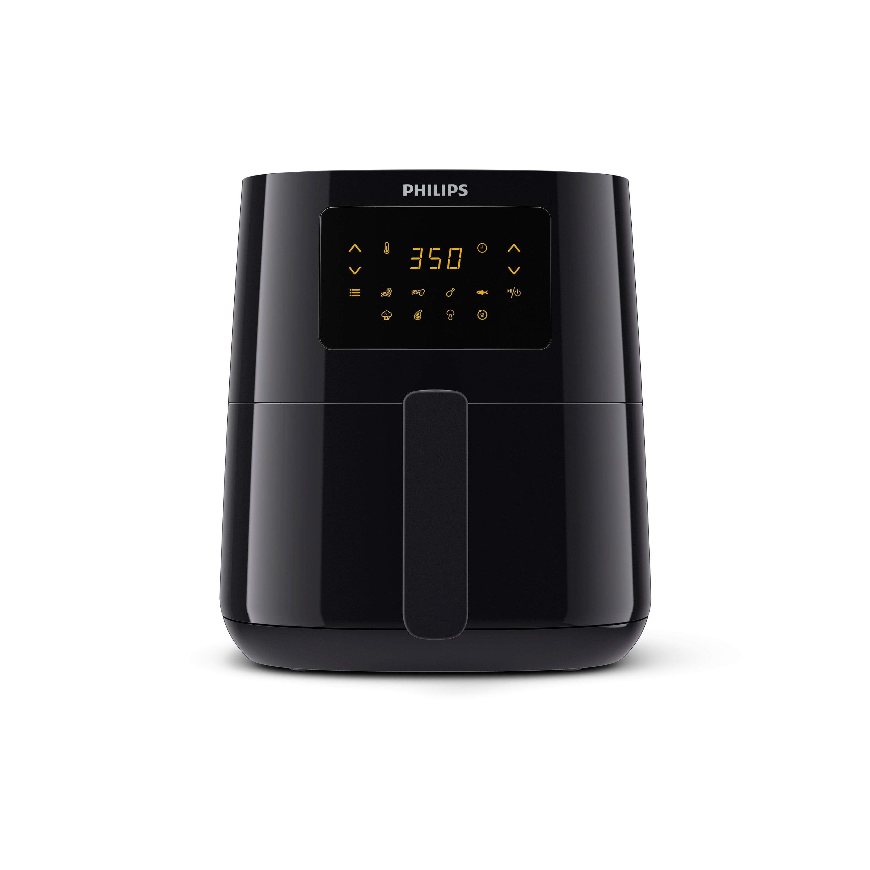 Black Philips air fryer on a white background