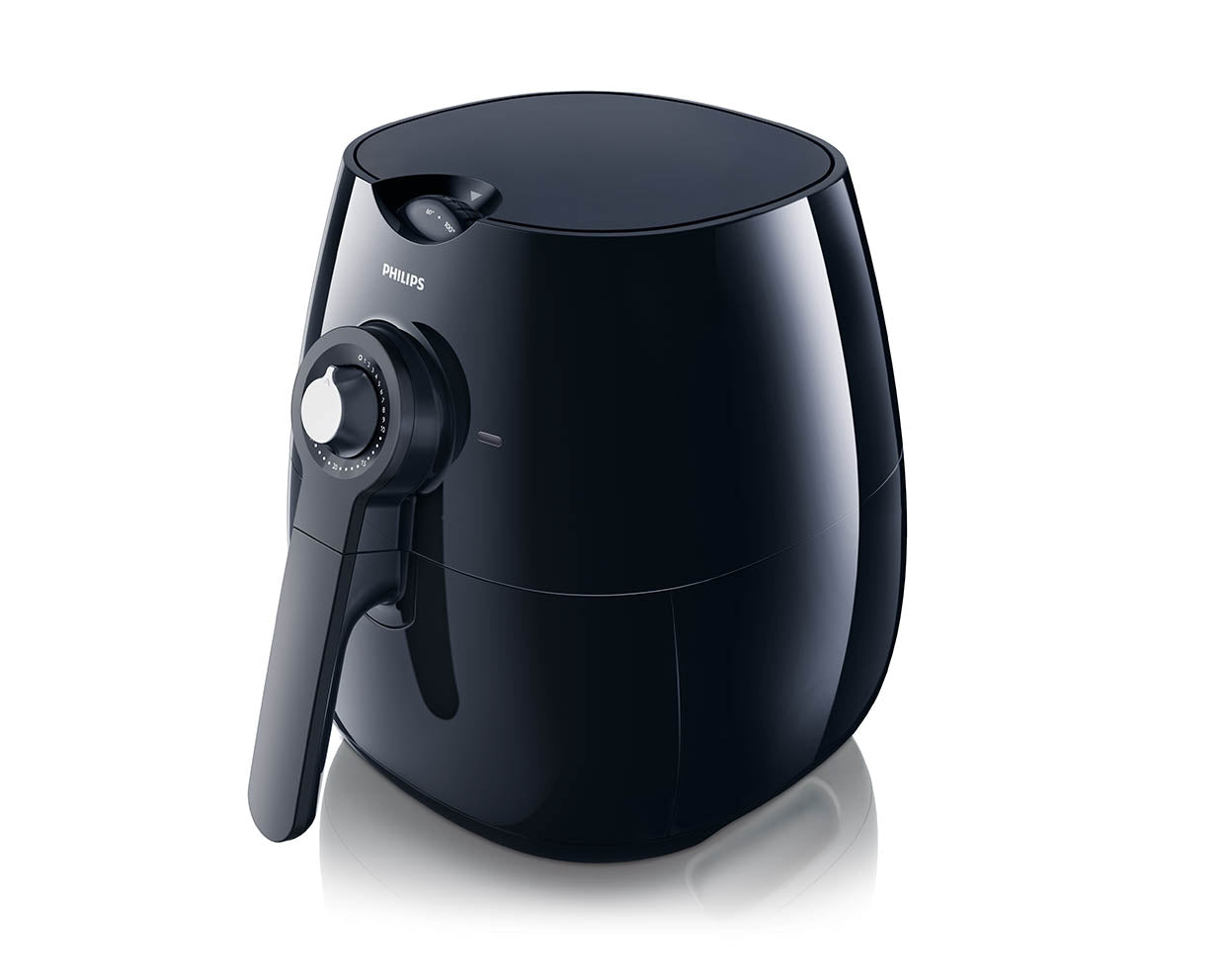 Black Philips air fryer on a white background