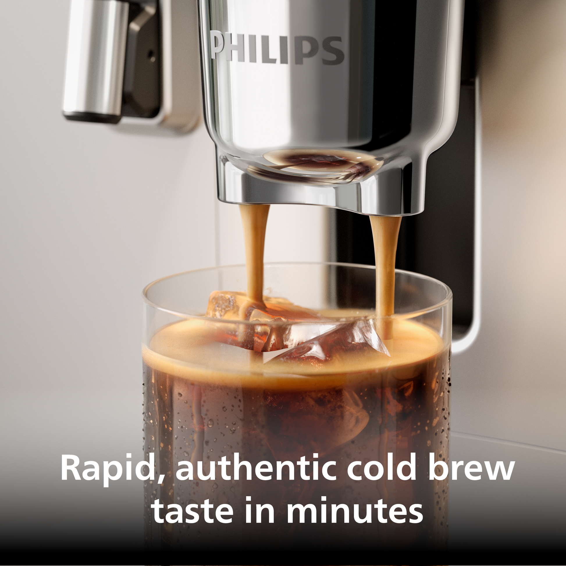 Coffee machine making cold brew.