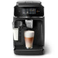 Philips coffee machine with a glass of latte on a white background