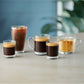 Selection of coffee drinks.