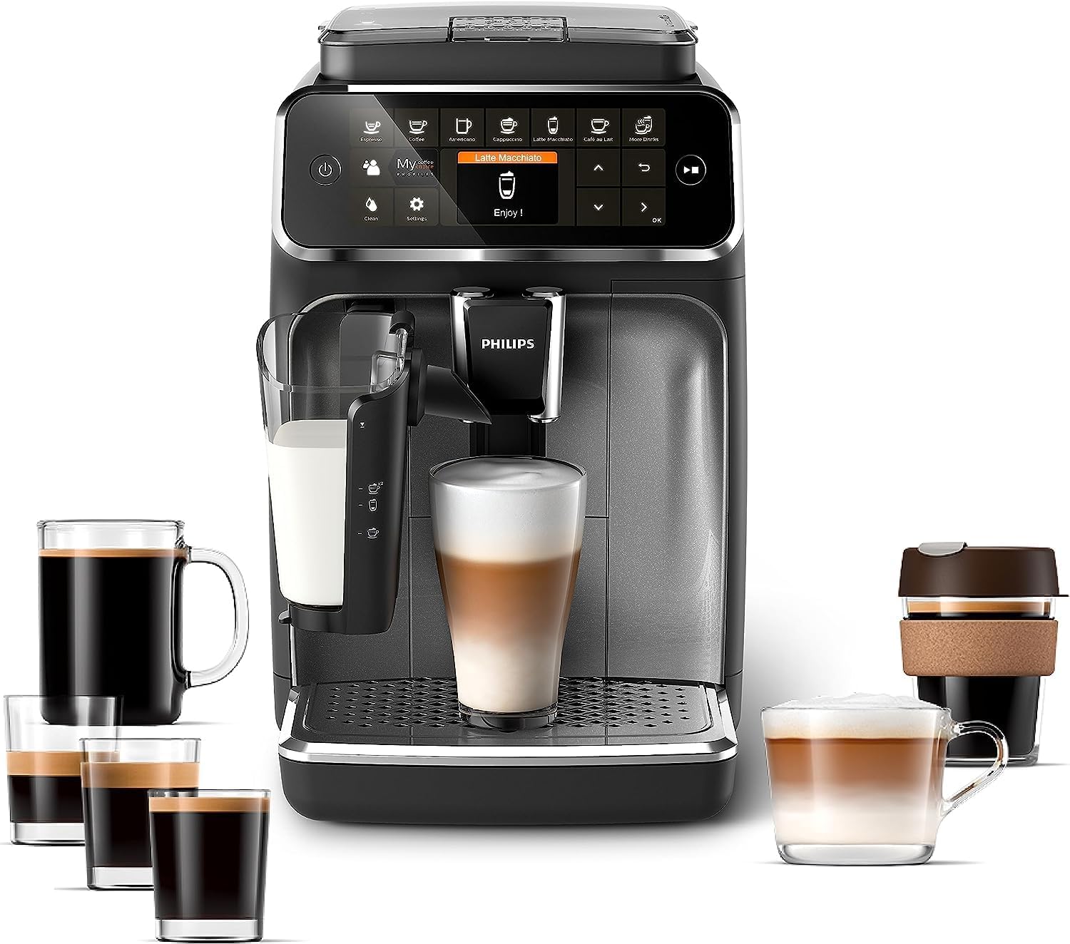 PHILIPS 4300 Series Fully Automatic Espresso Machine - LatteGo