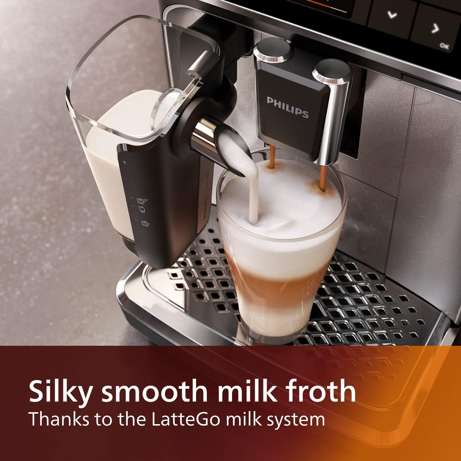 PHILIPS 4300 Series Fully Automatic Espresso Machine - LatteGo