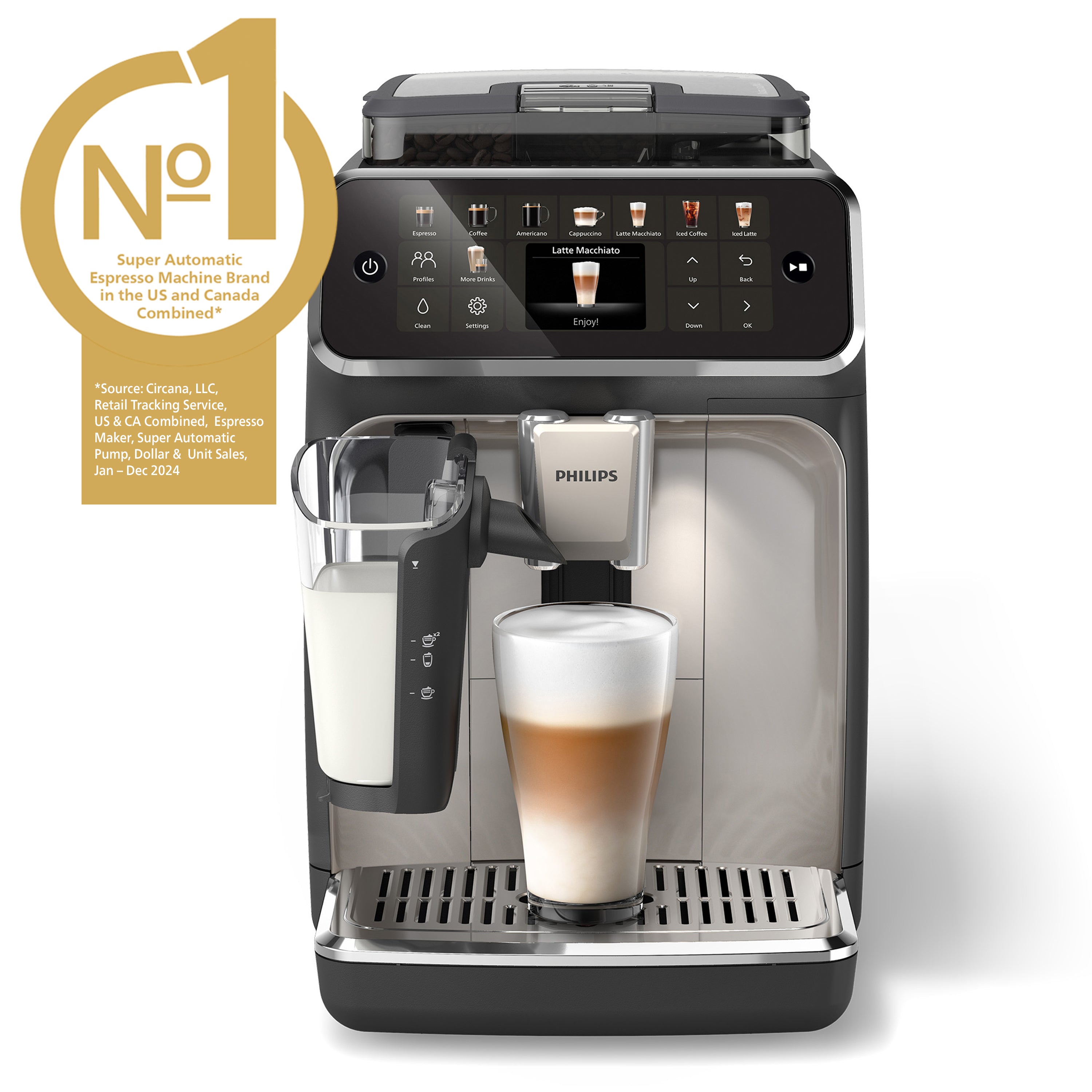 Number 1 badge for Philips 4400 Fully Automatic Espresso Machine
