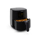 Philips air fryer with digital display showing temperature, on a white background