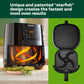 Philips air fryer with star design on a green background
