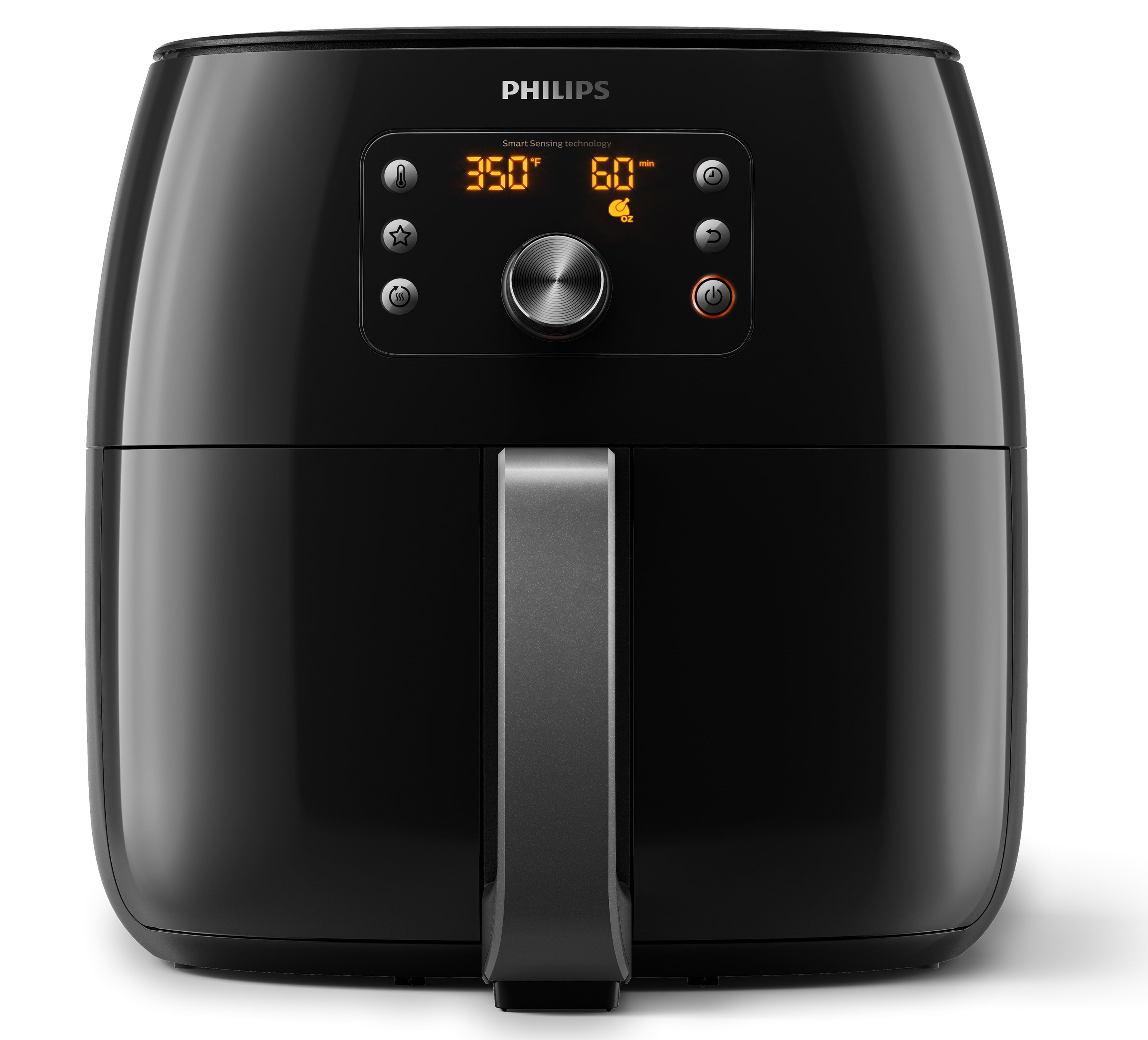 Black Philips air fryer on a white background