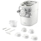 Philips pasta maker with attachments on a white background