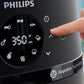 Philips kitchen appliance with digital display and control panel, featuring RapidAir Technology.