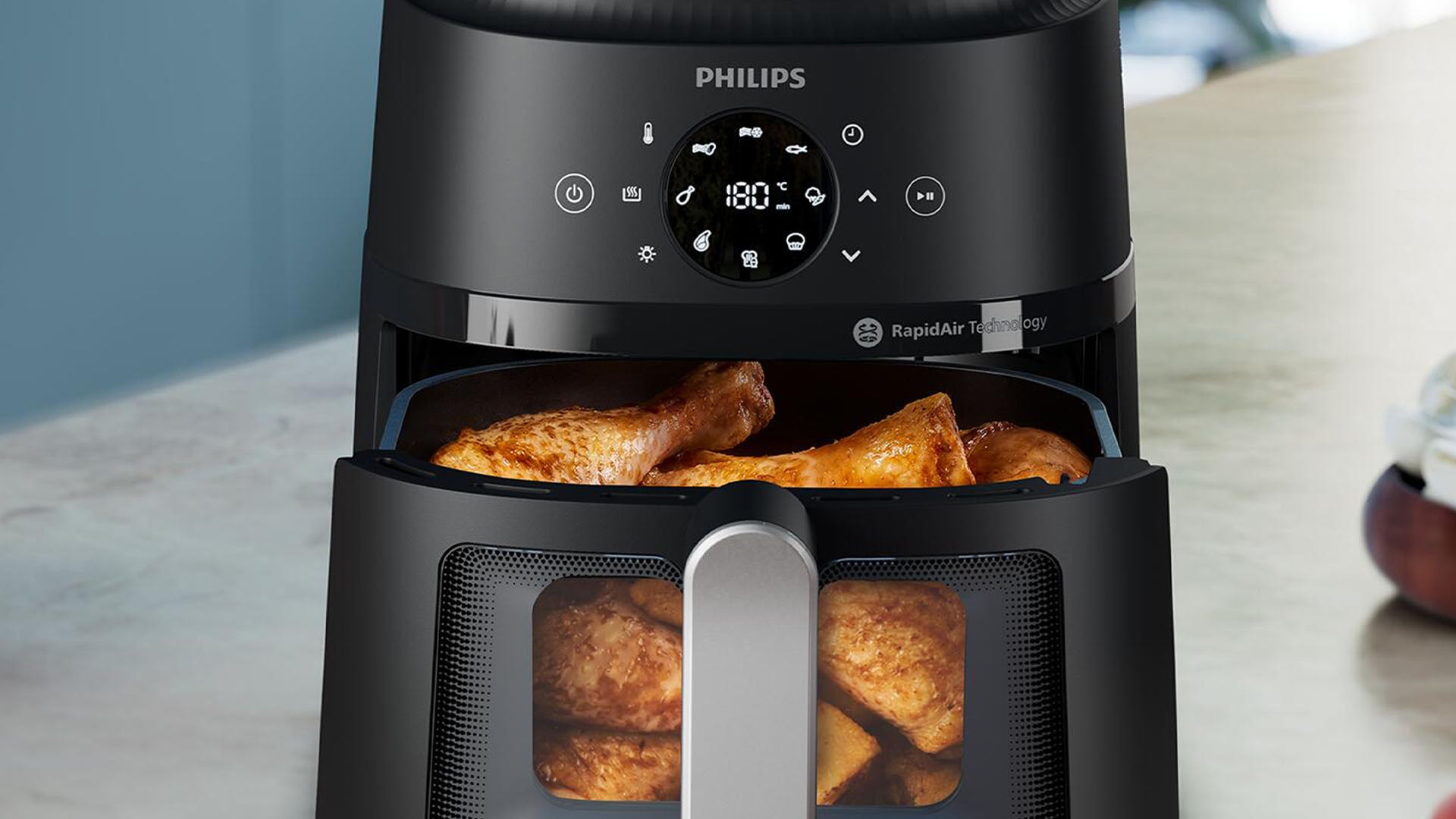 Close up of Philips Airfryer 2000 Series.