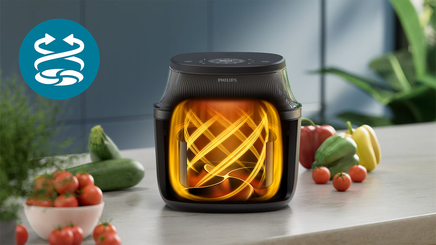 Philips Airfryer 3000 Series RapidAir Technology. 